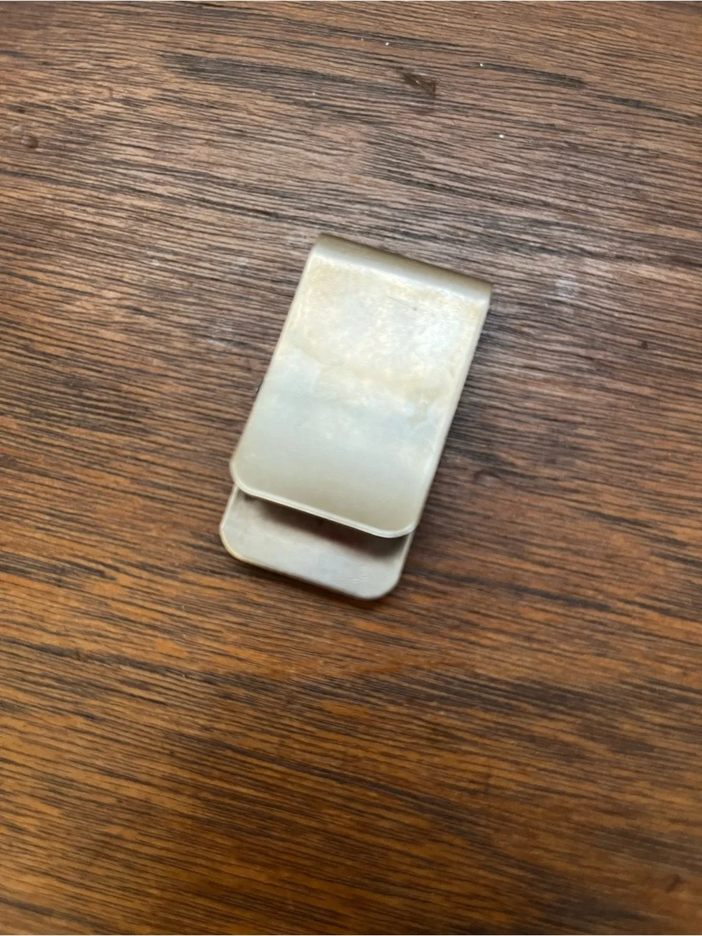 Native American Zuni Silver Stone Inlay Money Clip